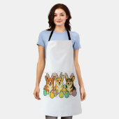 Corgi Easter T-Shirt_1 エプロン (着用した状態)