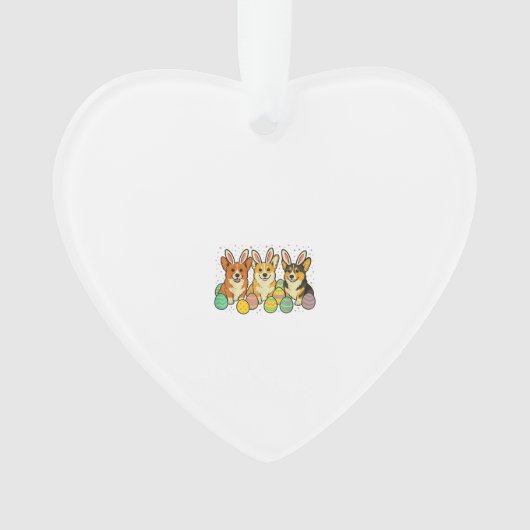 Corgi Easter T-Shirt_1 オーナメント (正面)