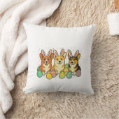 Corgi Easter T-Shirt_1 クッション (ブランケット)