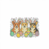 Corgi Easter T-Shirt_1 シール (正面)