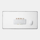 Corgi Easter T-Shirt_1 デスクマット (キーボード&マウス)