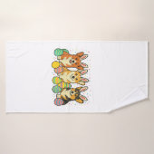 Corgi Easter T-Shirt_1 バスタオル (バスタオル)