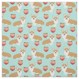 Corgi Emoji Fabric – かわいい桃のコギスお尻 ファブリック