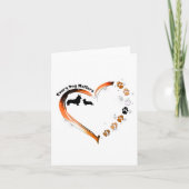 Corgi Every Dog Mattersハート犬の足 カード (正面)