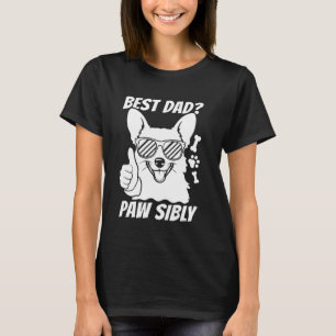 Corgi Father – 犬はペットを育て最高のパパ Tシャツ