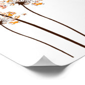 Corgi Flower Fly Dandelion Shirt Cute Dog Lover ポスター (角)