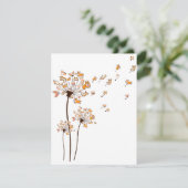 Corgi Flower Fly Dandelion Shirt Cute Dog Lover 招待状 (スタンド正面)