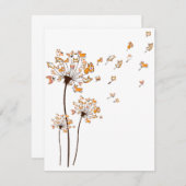 Corgi Flower Fly Dandelion Shirt Cute Dog Lover 招待状 (正面/裏面)