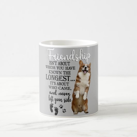 Corgi Friendshipは誰を知っているかではない コーヒーマグカップ (中央)