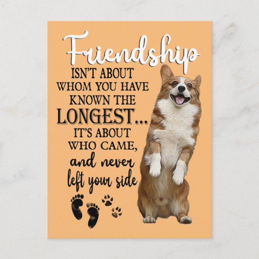 Corgi Friendshipは誰を知っているかではない ポストカード (正面)