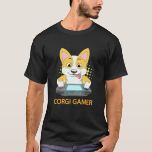 Corgi Gamerオンラインゲーム犬ビデオゲームコンピュータ Tシャツ