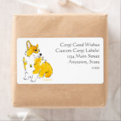 Corgi Good Wishesカスタムラベル ラベル (インサイチュ)