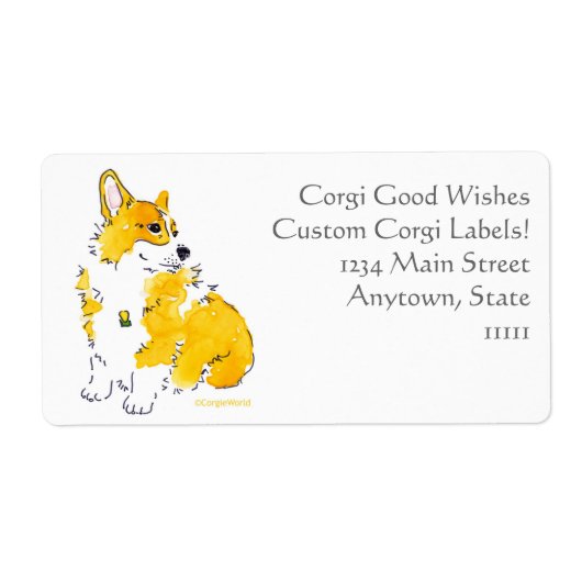 Corgi Good Wishesカスタムラベル ラベル (正面)