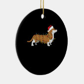 Corgi Holiday Christmas Light Essential T-Shirt セラミックオーナメント (右)