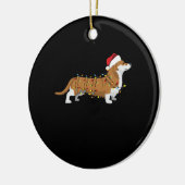 Corgi Holiday Christmas Light Essential T-Shirt セラミックオーナメント (左)
