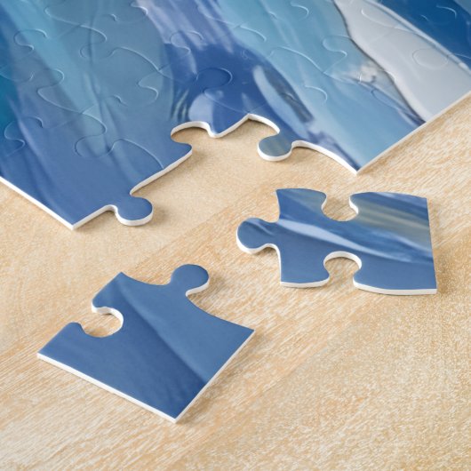 Corgi Ice Slider Christmas Lantern Hat ジグソーパズル (側面)