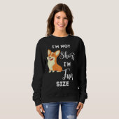 Corgi ImがショートImサイズドッグではない スウェットシャツ (正面フル)