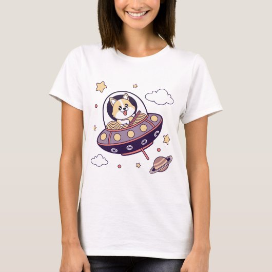  Corgi in Space Tシャツ (正面)