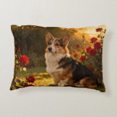 Corgi in the Roses I アクセントクッション (裏面)