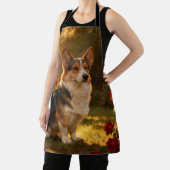 Corgi in the Roses I エプロン (インサイチュ)