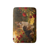 Corgi in the Roses I バスマット (正面縦)
