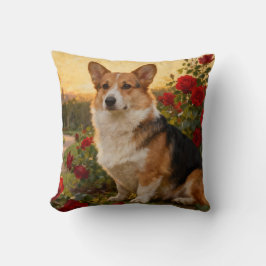 Corgi in the Roses II クッション