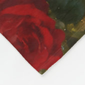 Corgi in the Roses II フリースブランケット (角)