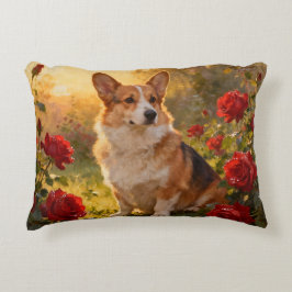 Corgi in the Roses III アクセントクッション