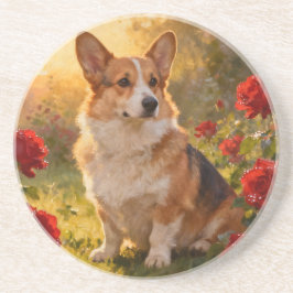 Corgi in the Roses III コースター