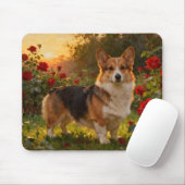 Corgi in the Roses IV マウスパッド (マウス)