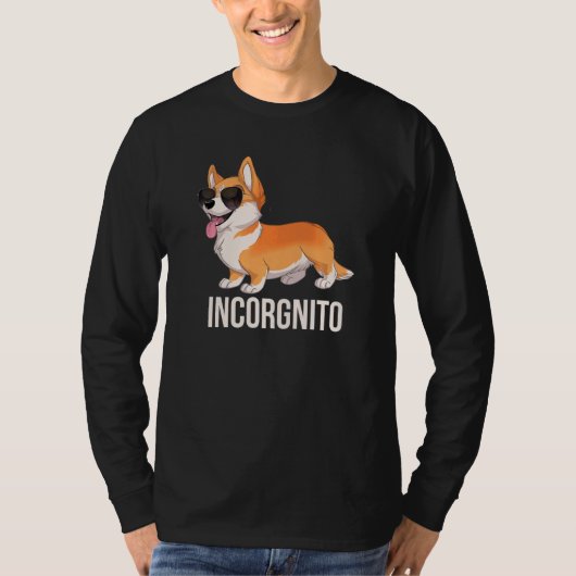 Corgi Incorgnito可愛いIncognito Corgi With Sunglas Tシャツ (正面)