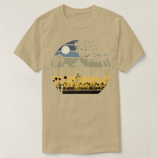 Corgi Jumping In A Field Of Flowers Moon Night332 Tシャツ (デザイン正面)