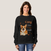Corgi Kisses Fix Everything 1249 スウェットシャツ (正面フル)