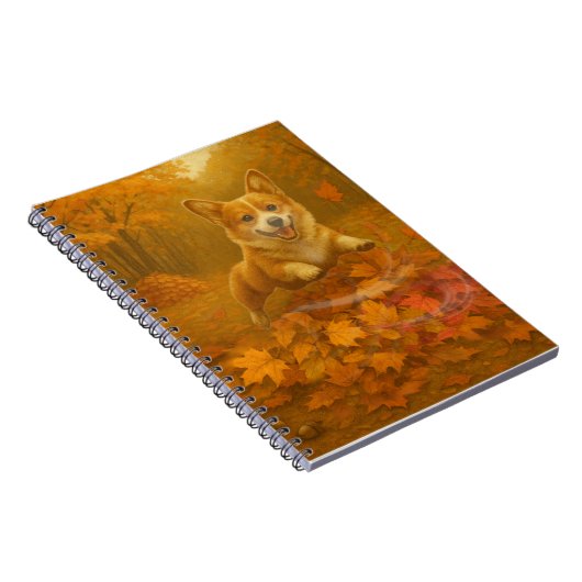 Corgi Leaf Leap ノートブック (右側)