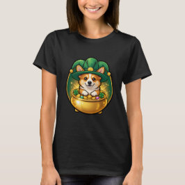 Corgi Leprechaun Pot of Gold St. Patrick’s Day T Tシャツ