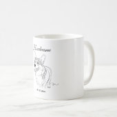 Corgi Line Art personalized dog コーヒーマグカップ (正面右)