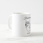 Corgi Line Art personalized dog コーヒーマグカップ (正面左)