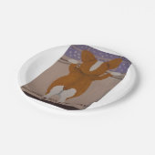 Corgi looking out window ペーパープレート (アングル)