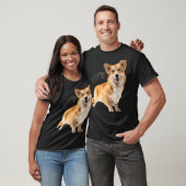 Corgi Loveは犬の母パパ子犬ペット女性男子供 Tシャツ (ユニセックス)