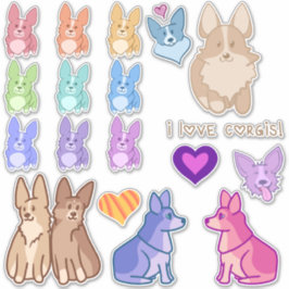 Corgi Loveステッカーパック シール