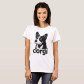 "Corgi Love for Dog Lovers" Tシャツ (正面フル)