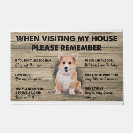 Corgi Lover Gift, Corgi Doormat,Corgi Gift ドアマット (正面)