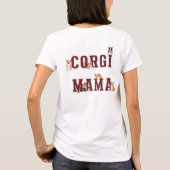 Corgi Mama Aesthetic Typography Women's Cotton Tee Tシャツ (裏面)