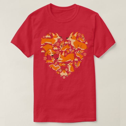 Corgi Merch For Pet Dog Lovers Shaped Orange Tシャツ (デザイン正面)