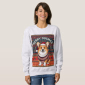 Corgi Merry Dogmas スウェットシャツ (正面フル)