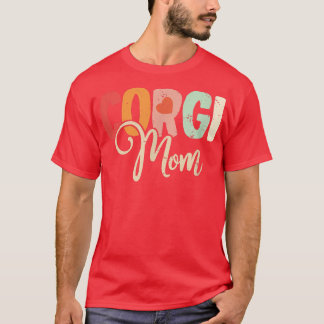 Corgi Mom Dog Lover Mothers Day Retro Vintage Wome Tシャツ