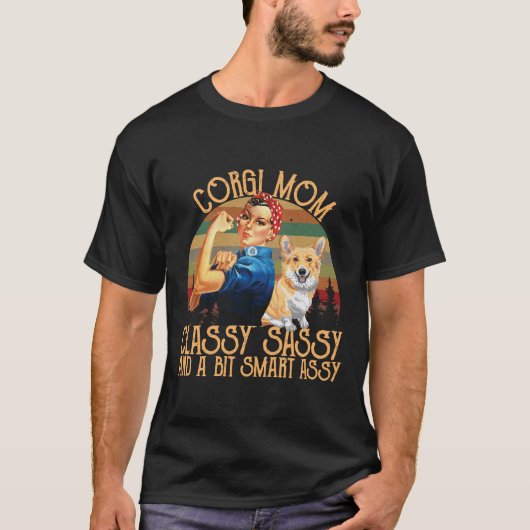 Corgi Mom Funny Corgi Tシャツ (正面)
