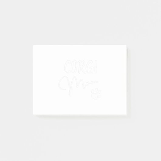 Corgi Mom Pet Gift for Corgi愛犬家とオーナー ポストイット (正面)