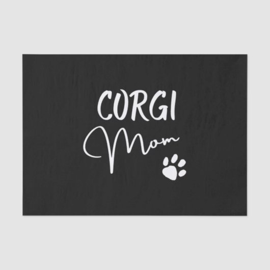Corgi Mom Pet Gift for Corgi愛犬家とオーナー 薄葉紙 (正面)