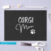 Corgi Mom Pet Gift for Corgi愛犬家とオーナー 薄葉紙 (クラフト)